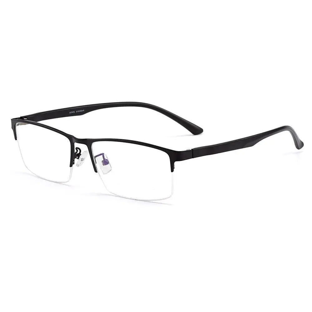 Men's Square Semi-Rimless TR90 Prescription Glasses S61001 — view 2 | Rx Spectacle