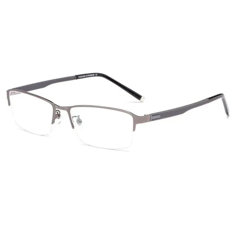 Men's Rectangular Semi-Rimless Alloy Prescription Glasses 3095 — view 3 | Rx Spectacle
