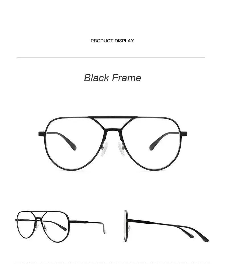 Unisex Square Full Rim Alloy Prescription Glasses 8685 — view 8 | Rx Spectacle