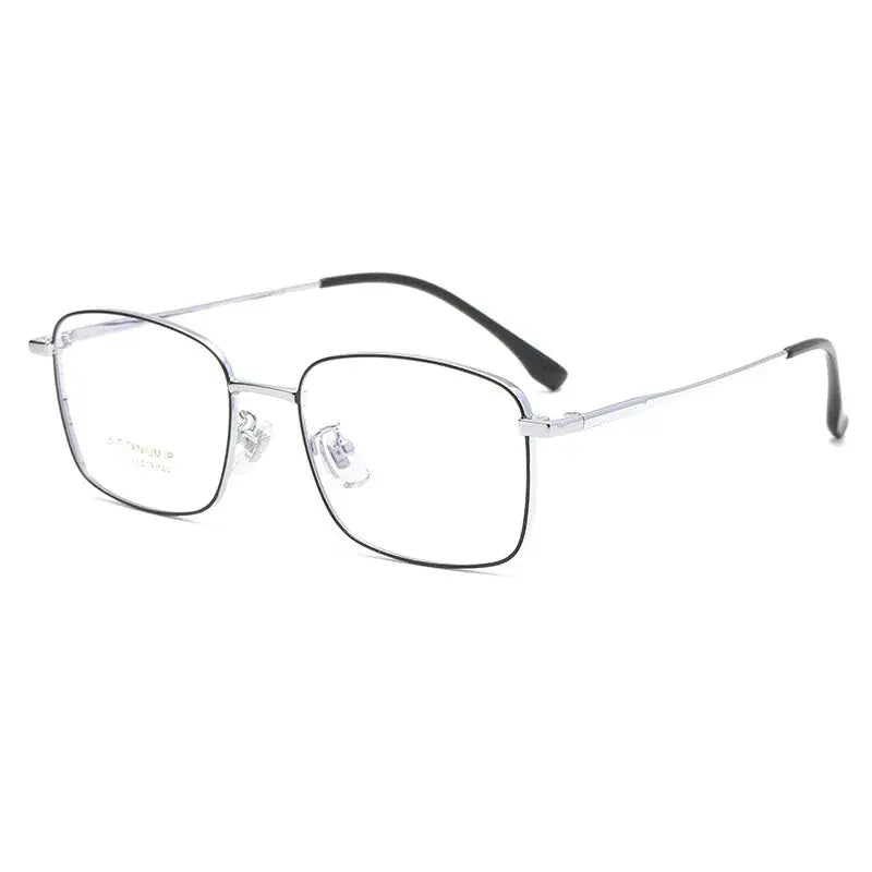 Unisex Square Full Rim Titanium Prescription Glasses 2320 — view 7 | Rx Spectacle