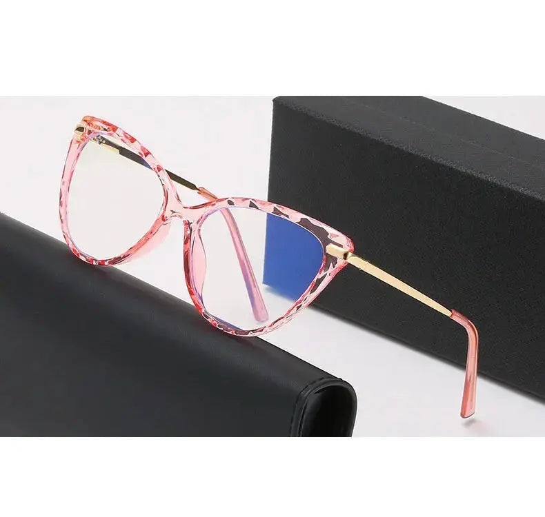 Women's Cat Eye Full Rim TR90 Prescription Glasses 79013 — view 8 | Rx Spectacle