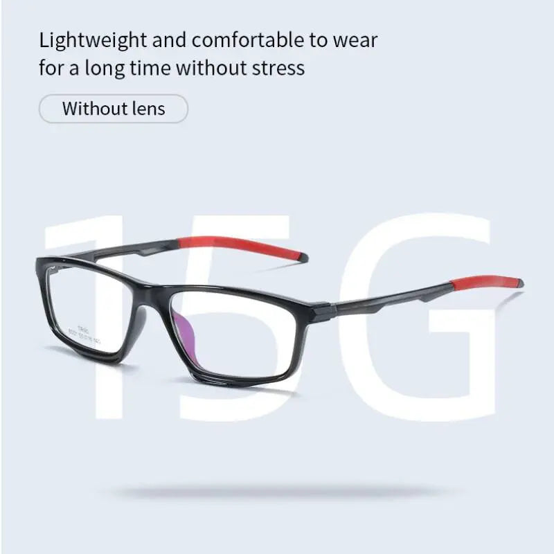 Unisex Square Full Rim TR90 Prescription Glasses 8001 — view 7 | Rx Spectacle