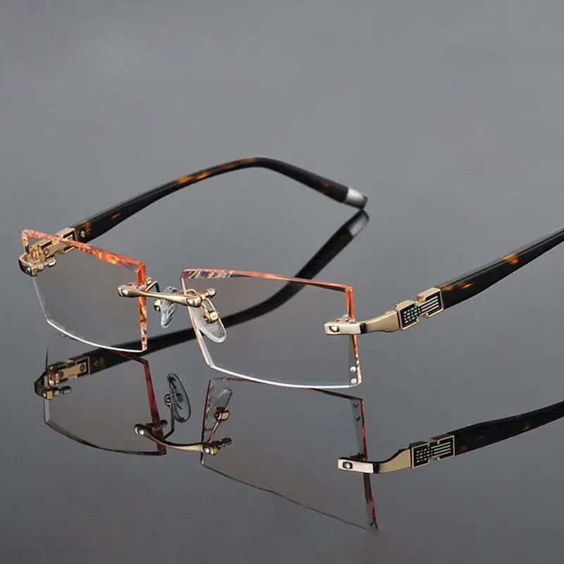 Men's Rimless Alloy Prescription Glasses 58050 — view 8 | Rx Spectacle