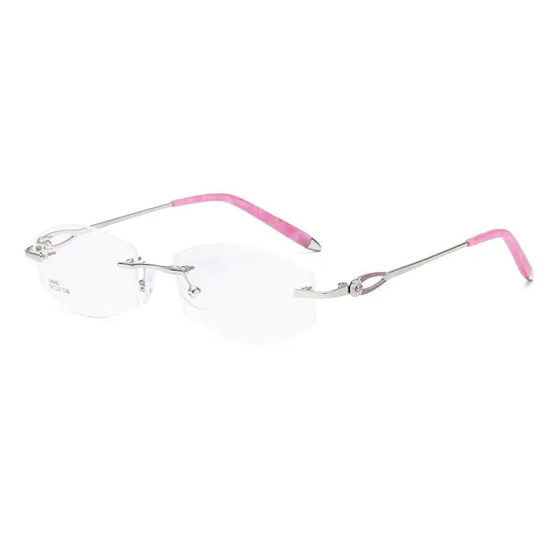 Women's Rimless Alloy Prescription Glasses 58060 — view 11 | Rx Spectacle