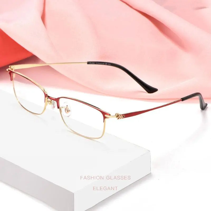 Women's Full Rim Titanium Prescription Glasses 86061 — view 2 | Rx Spectacle