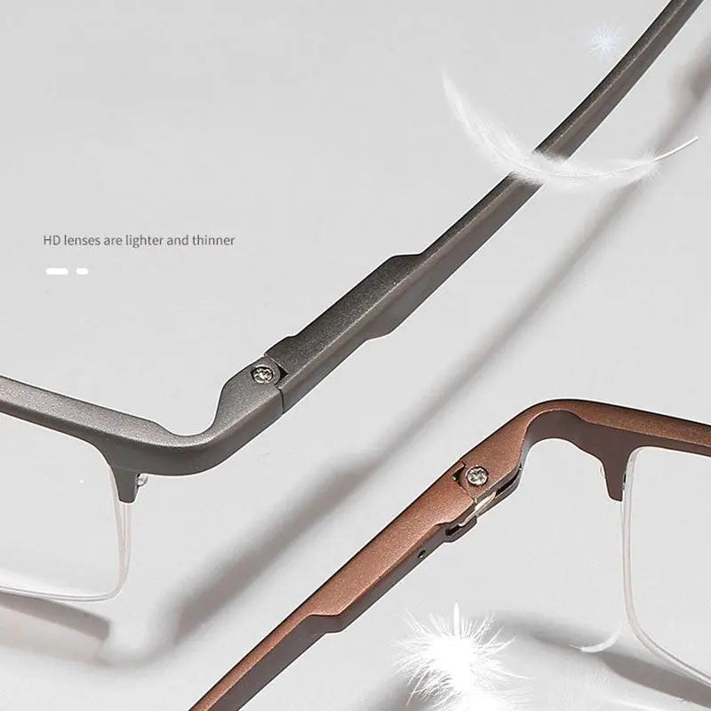Unisex Semi-Rimless Alloy Prescription Glasses 6331 — view 10 | Rx Spectacle
