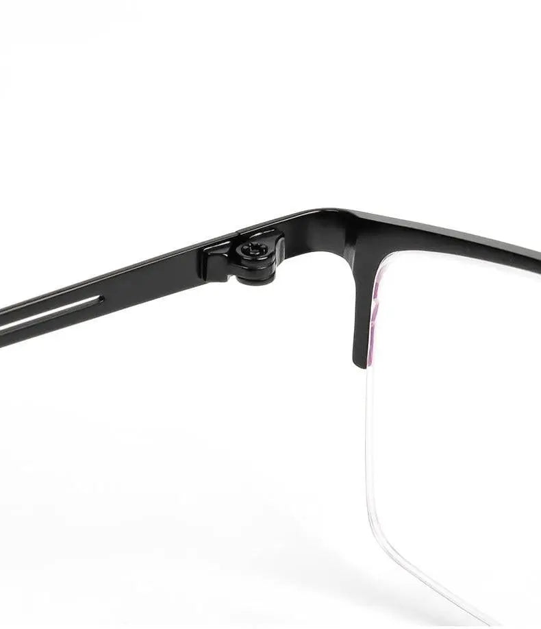Men's Square Semi-Rimless Titanium Prescription Glasses Ej8606 — view 13 | Rx Spectacle