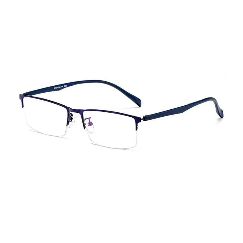 Men's Semi-Rimless Alloy Prescription Glasses 89032 — view 3 | Rx Spectacle