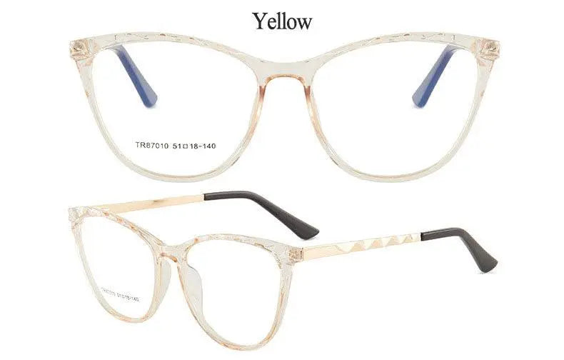 Women's Cat Eye Full Rim TR90 Prescription Glasses 7010 — view 20 | Rx Spectacle