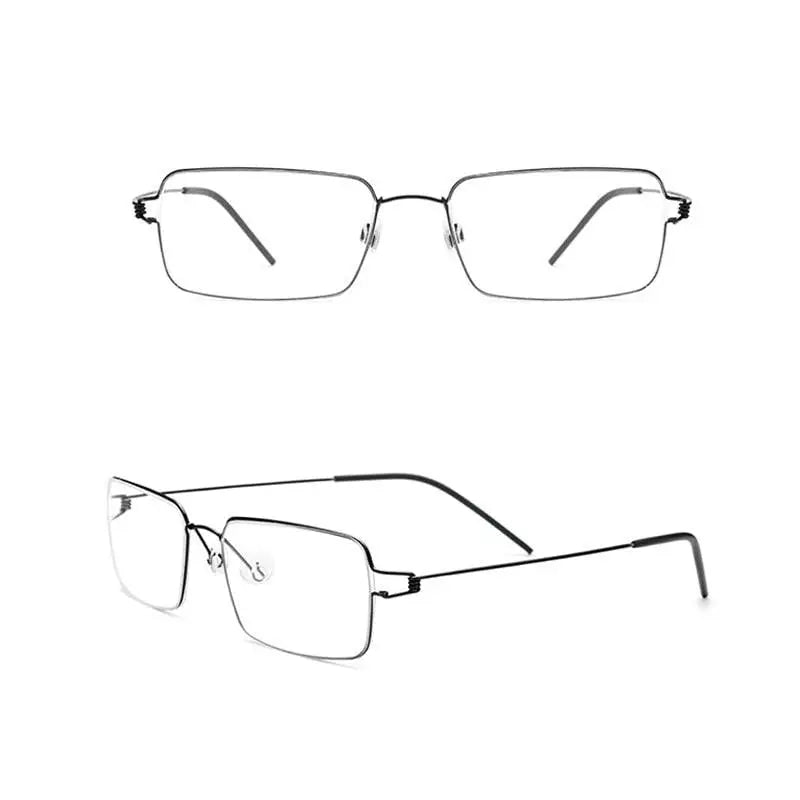Unisex Full Rim Titanium Screwless Prescription Glasses 28606 — view 5 | Rx Spectacle