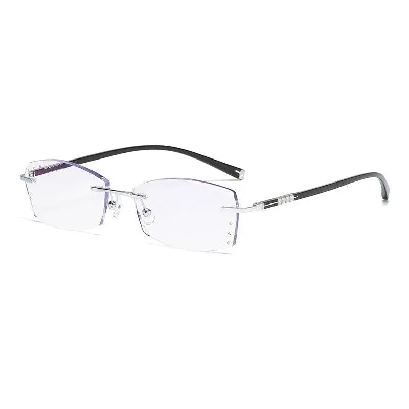 Unisex Rimless Titanium Prescription Glasses 52003 — view 5 | Rx Spectacle