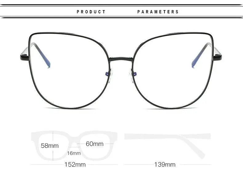 Women's Cat Eye Full Rim Alloy Prescription Glasses 3449 — view 10 | Rx Spectacle