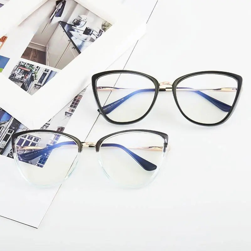 Women's Cat Eye Full Rim TR90 Prescription Glasses 7033 — view 1 | Rx Spectacle
