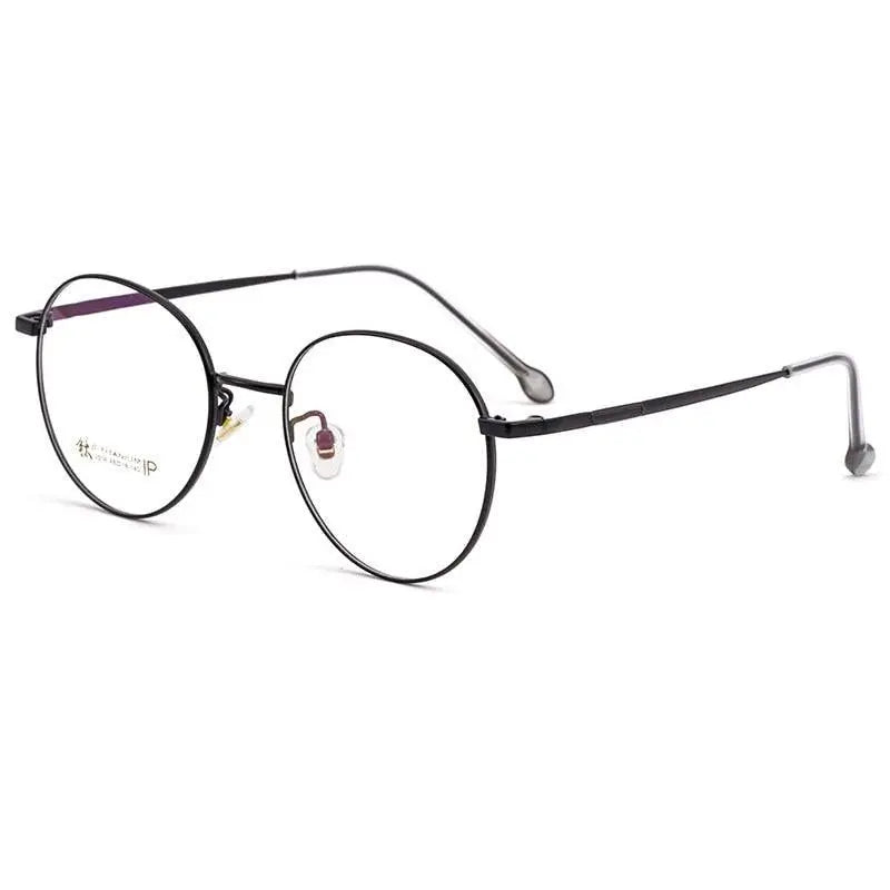 Women's Round Full Rim Titanium Prescription Glasses 2054 — view 9 | Rx Spectacle