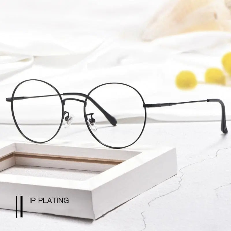 Unisex Round Full Rim Titanium Prescription Glasses 6621X — view 5 | Rx Spectacle