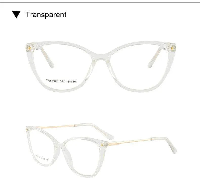 Cat Eye Full Rim TR90 Prescription Glasses 7008 — view 17 | Rx Spectacle