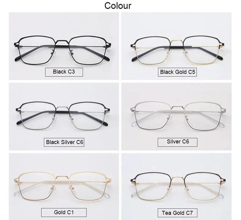 Unisex Square Full Rim Alloy Prescription Glasses 5006 — view 14 | Rx Spectacle