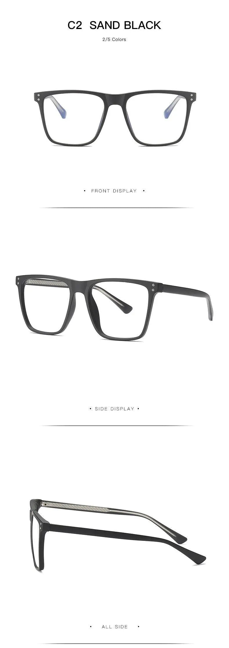 Women's Square Full Rim TR90 Prescription Glasses 2023 — view 15 | Rx Spectacle