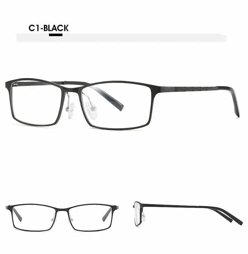 Unisex Square Full Rim Alloy Prescription Glasses 6300 — view 14 | Rx Spectacle