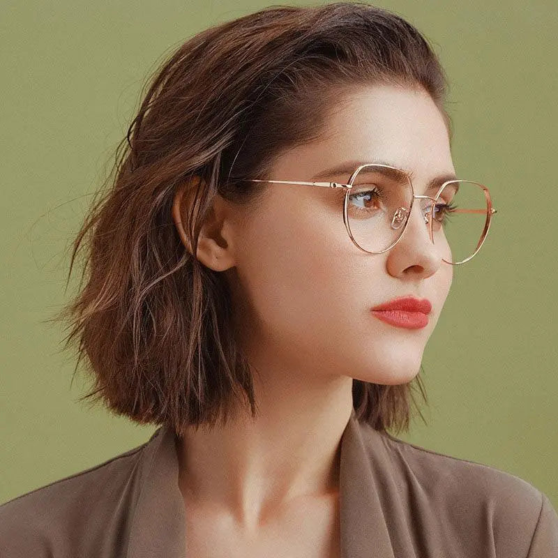 Unisex Round Full Rim Alloy Prescription Glasses 1121 — view 1 | Rx Spectacle