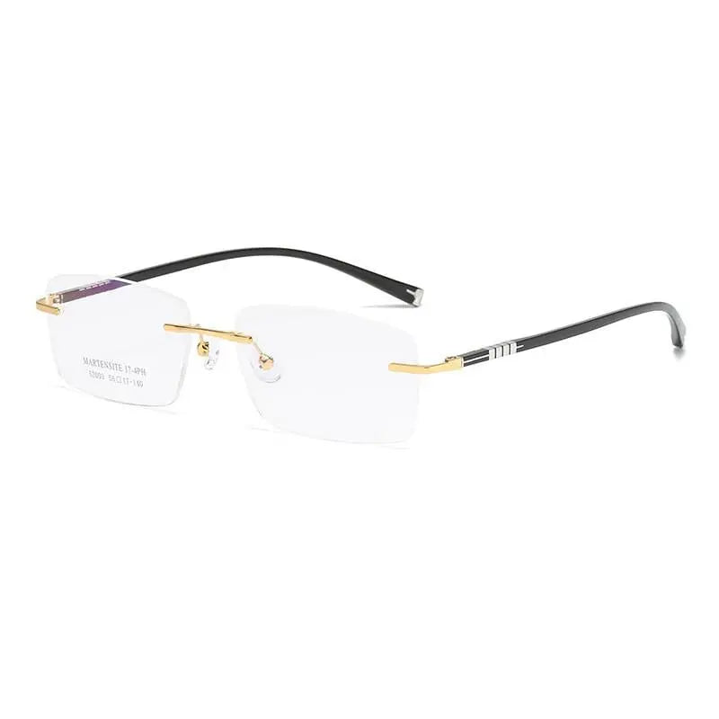 Unisex Rimless Titanium Prescription Glasses 52003 — view 9 | Rx Spectacle