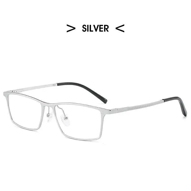Men's Square Full Rim Alloy Prescription Glasses P6308 — view 10 | Rx Spectacle