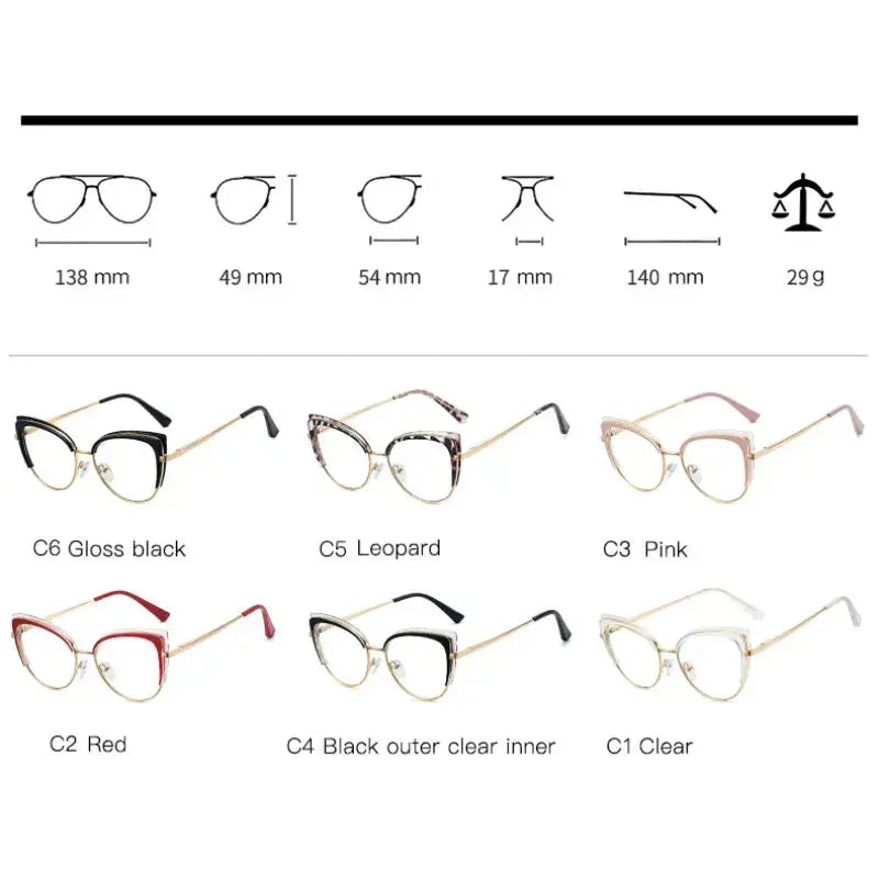 Women's Cat Eye Full Rim TR90 Prescription Glasses 958264 — view 3 | Rx Spectacle