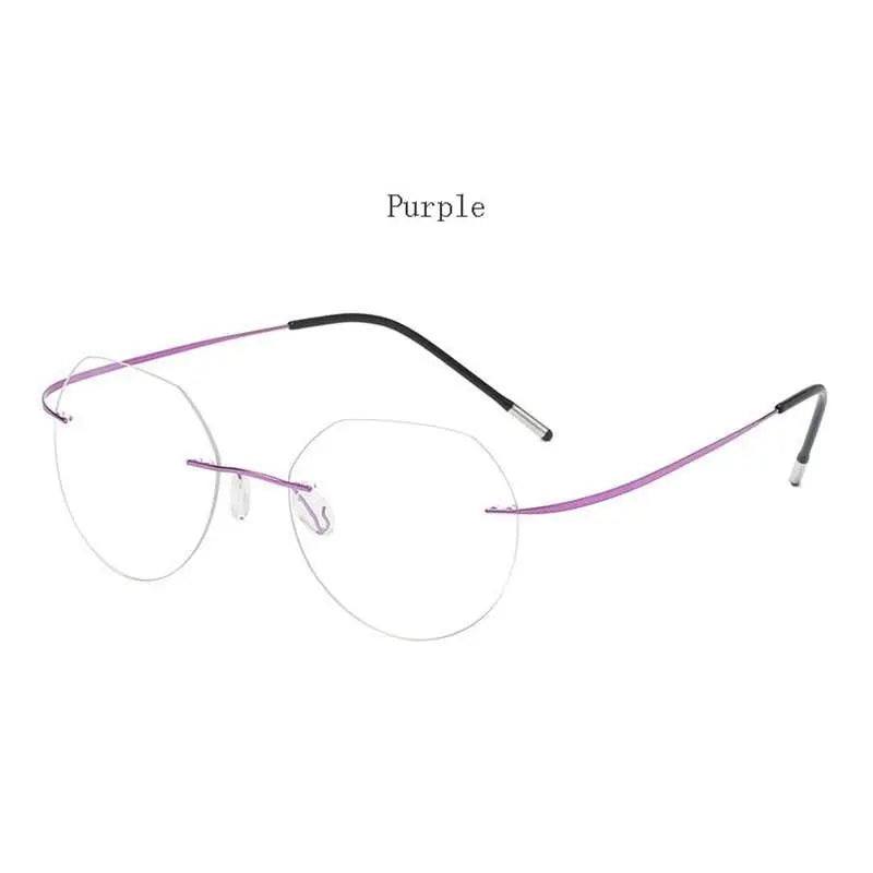 Unisex Polygon Rimless Titanium Prescription Glasses 6001-6002 — view 8 | Rx Spectacle