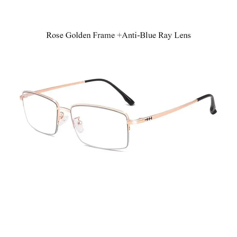 Unisex Rectangular Full Rim Alloy Prescription Glasses 2332 — view 8 | Rx Spectacle