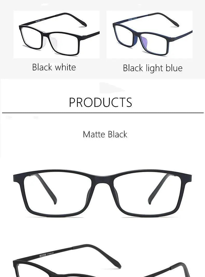 Unisex Square Full Rim Titanium Prescription Glasses HR3048 — view 11 | Rx Spectacle