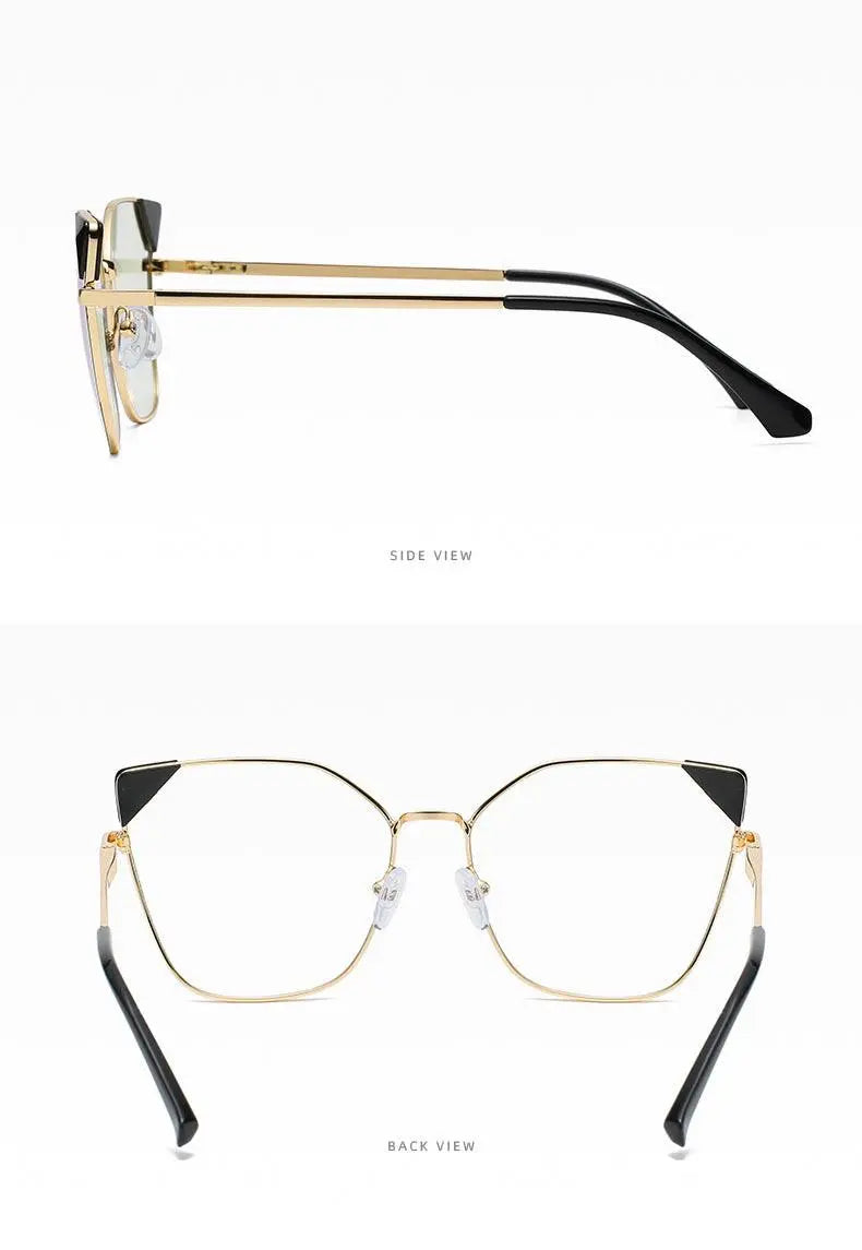Women's Cat Eye Full Rim Alloy Prescription Glasses 95807 — view 14 | Rx Spectacle