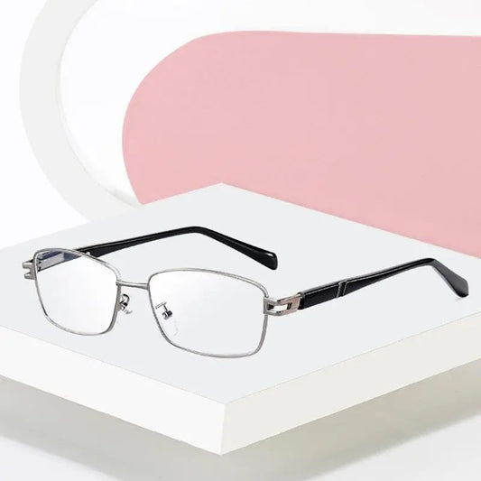 Unisex Rectangular Full Rim Alloy Reading Glasses 9005 — view 1 | Rx Spectacle