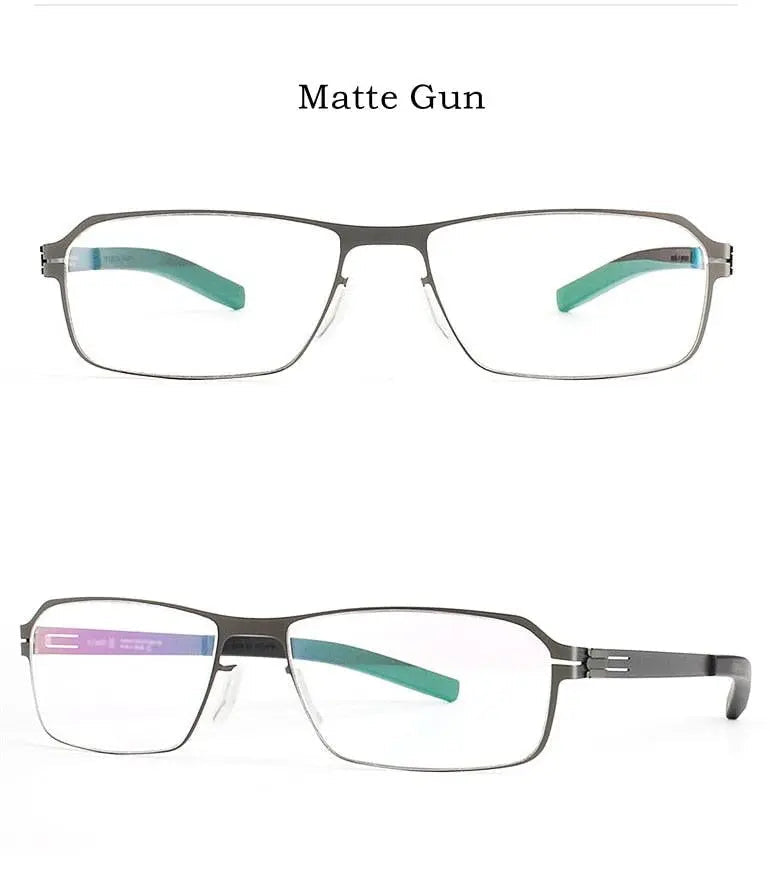 Men's Full Rim Alloy Screwless Prescription Glasses LDBG1 — view 10 | Rx Spectacle