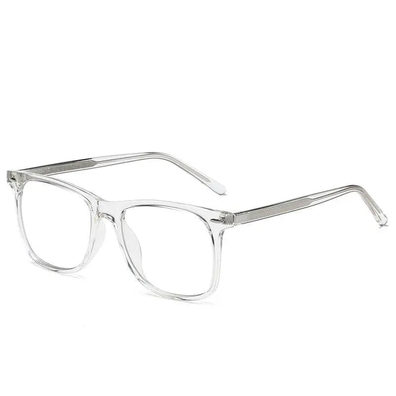 Unisex Square Full Rim Titanium Prescription Glasses Pf2024 — view 4 | Rx Spectacle