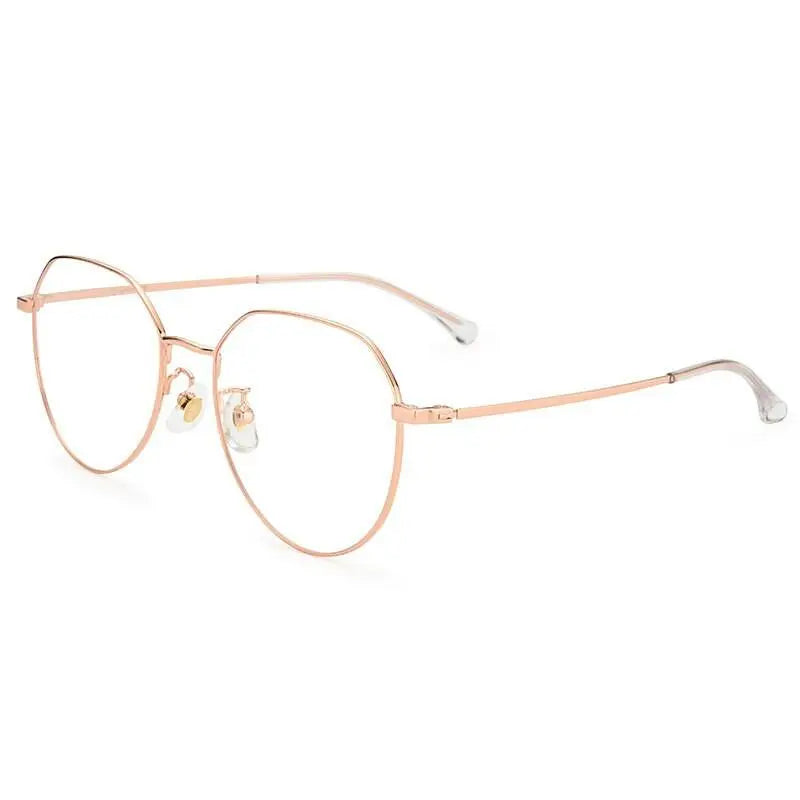 Unisex Oval Full Rim Titanium Prescription Glasses 89180 — view 4 | Rx Spectacle