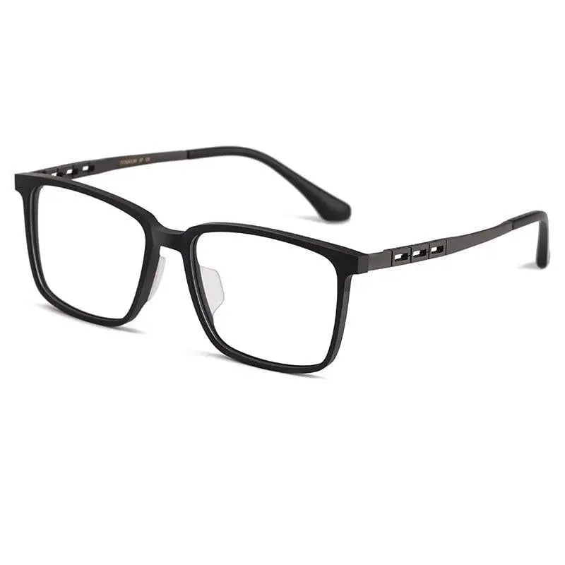 Men's Full Rim Titanium Prescription Glasses HT5022B — view 5 | Rx Spectacle