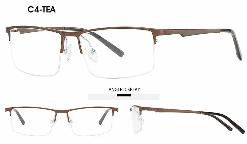 Unisex Semi-Rimless Alloy Prescription Glasses 6331 — view 20 | Rx Spectacle