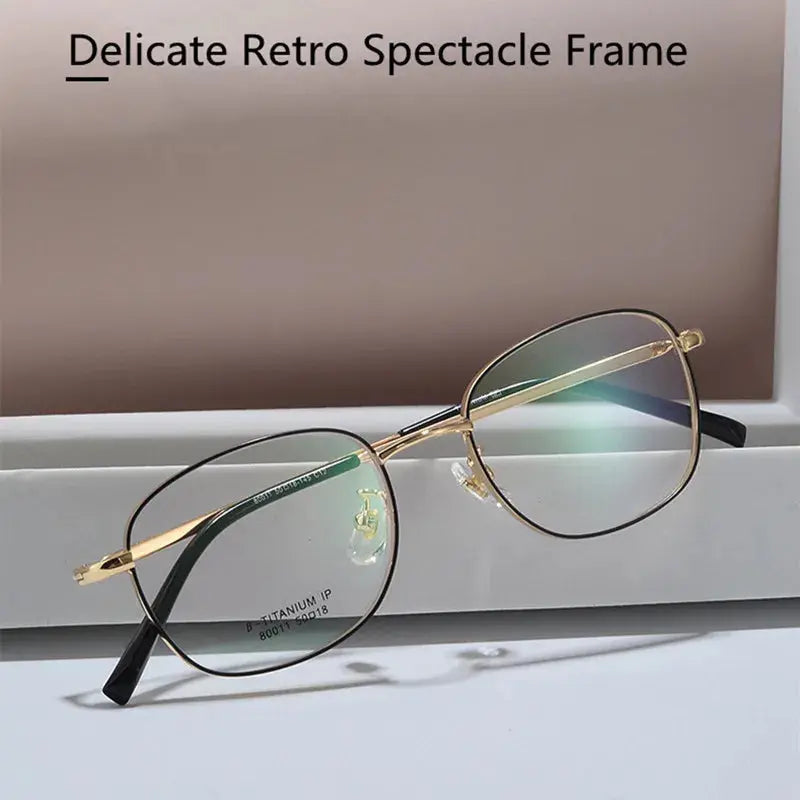 Unisex Irregular Full Rim Alloy Reading Glasses 80011 — view 1 | Rx Spectacle