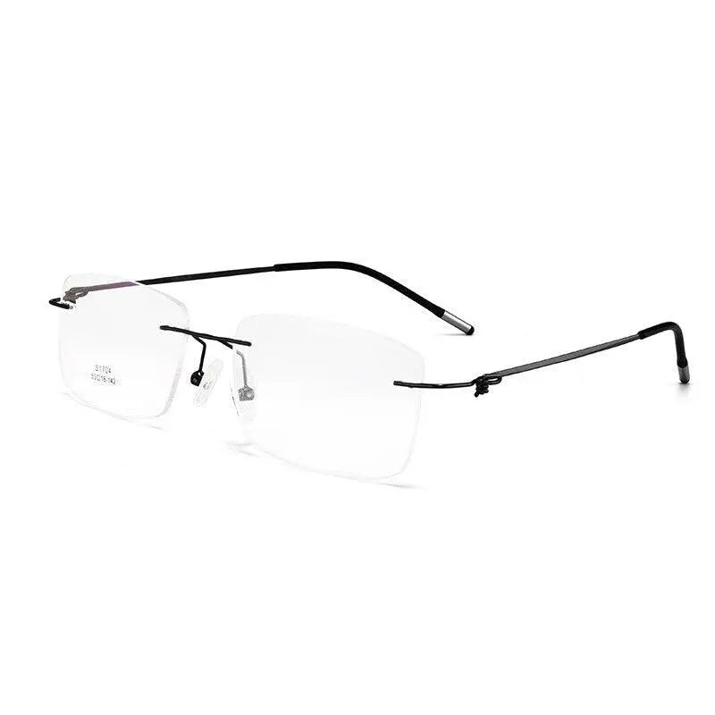 Men's Rimless Alloy Screwless Prescription Glasses S1704 — view 3 | Rx Spectacle