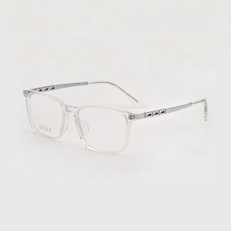 Men's Square Full Rim Titanium Prescription Glasses 5020 — view 3 | Rx Spectacle