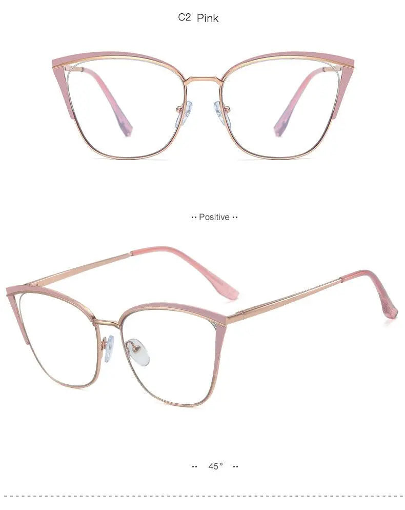 Women's Cat Eye Full Rim TR90 Prescription Glasses 95778 — view 18 | Rx Spectacle