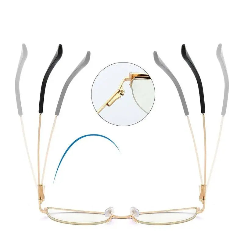 Women's Cat Eye Full Rim Alloy Prescription Glasses 95679 — view 8 | Rx Spectacle