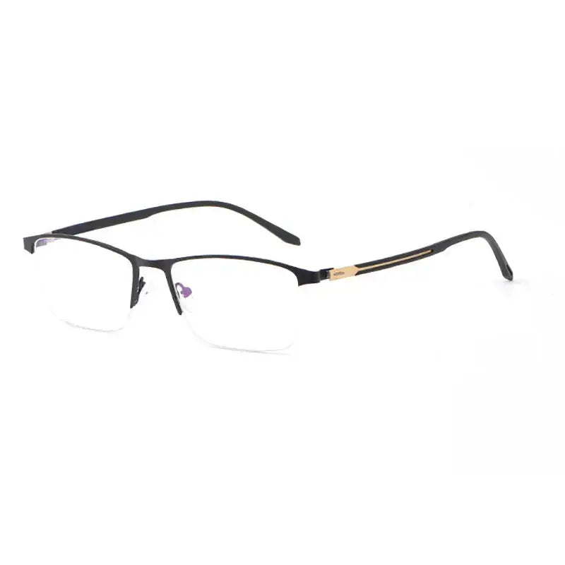 Men's Browline Semi-Rimless Alloy Prescription Glasses 98334 — view 5 | Rx Spectacle