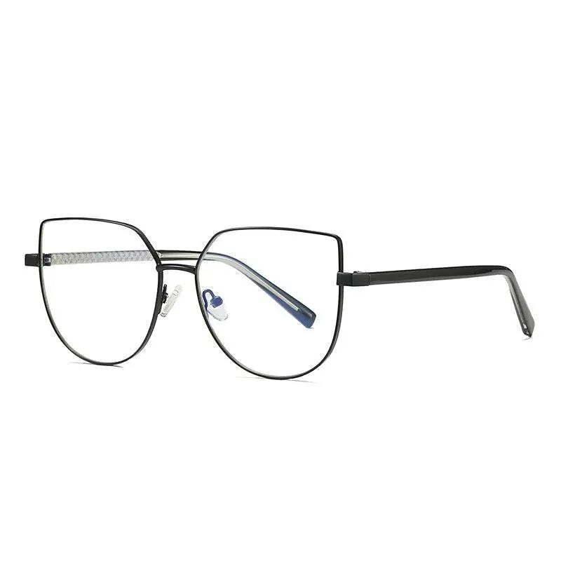 Women's Cat Eye Full Rim Alloy Prescription Glasses 3007 — view 7 | Rx Spectacle