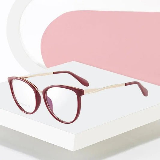 Women's Round Full Rim TR90 Prescription Glasses 7005 — view 1 | Rx Spectacle