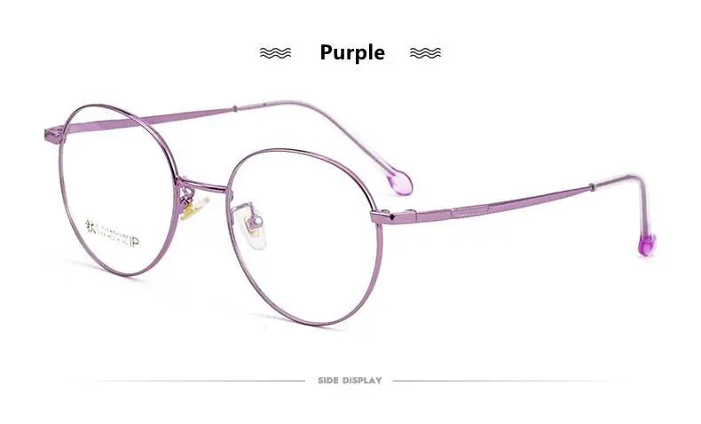 Women's Round Full Rim Titanium Prescription Glasses 2054 — view 20 | Rx Spectacle