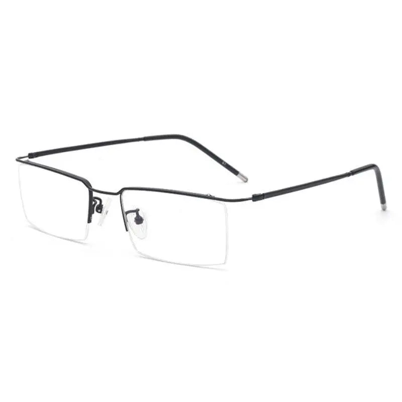 Unisex Semi-Rimless Titanium Prescription Glasses 6341 — view 10 | Rx Spectacle