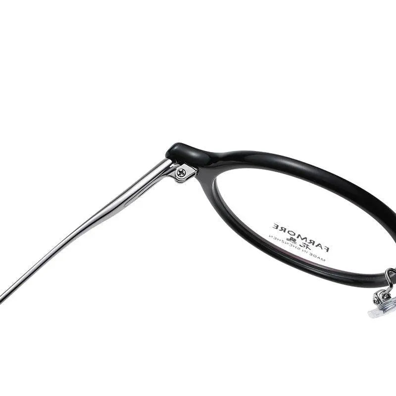 Unisex Round Full Rim Titanium Prescription Glasses S3108 — view 6 | Rx Spectacle