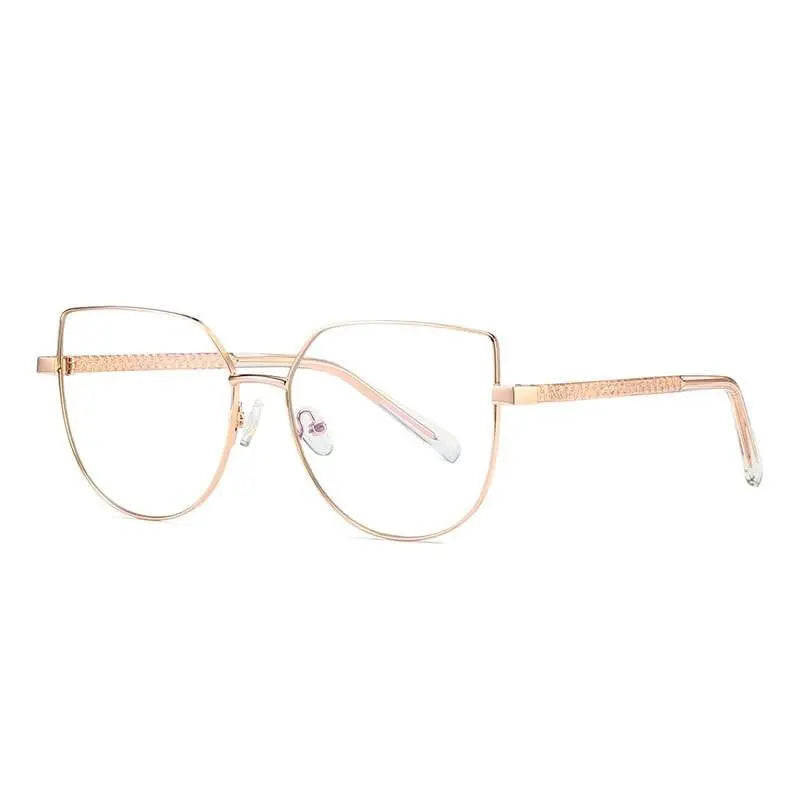 Women's Cat Eye Full Rim Alloy Prescription Glasses 3007 — view 6 | Rx Spectacle