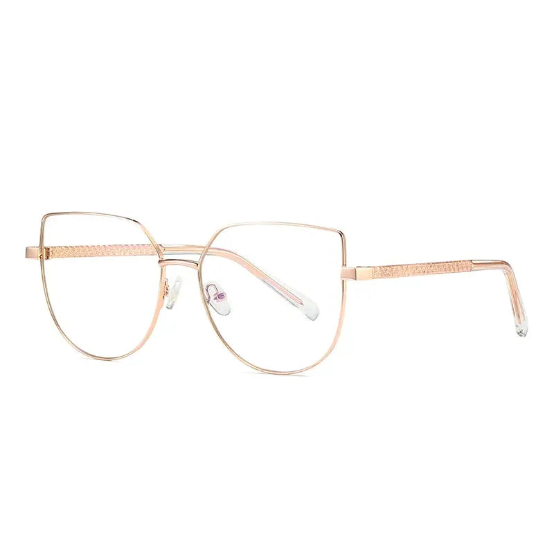 Women's Cat Eye Full Rim Alloy Prescription Glasses 300700 — view 3 | Rx Spectacle